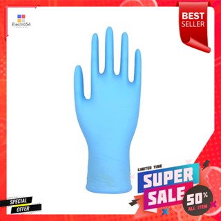 ถุงมือยางไนไตร MASTER GLOVE SIZE M สีฟ้าNITRILE RUBBER GLOVES MASTER GLOVE MEDIUM BLUE