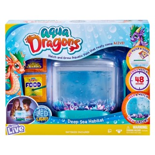 (ของแท้100%) Little Live Aqua Dragons - Deep Sea Habitat - LED Light Up Tank Hatch and Grow Aquatic Pets