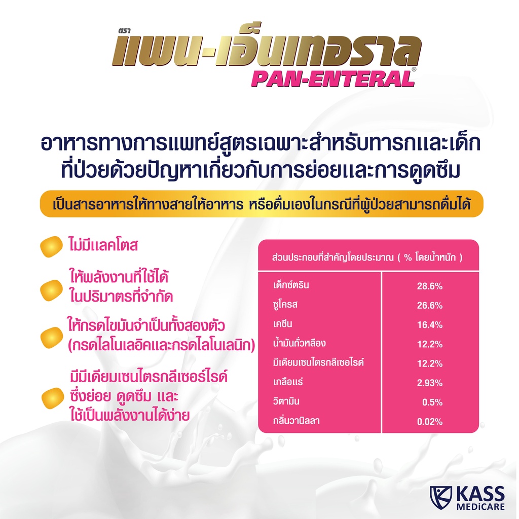 (ยกลัง) แพน-เอ็นเทอราล PAN-ENTERAL 400g อาหารทางการแพทย์ รูปที่ 7