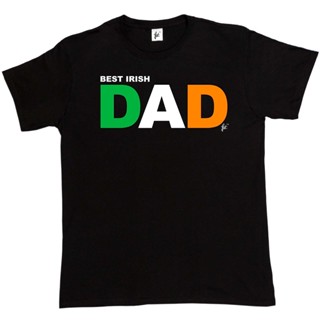 เสื้อสีขาว เสื้อขาว เสื้อยืดลายกราฟฟิก Best Irish Dad Ireland Fathers Day เสื้อเบลาส์ เสื้อยืดสีขาว