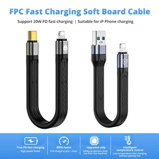 สายชาร์จ USB C 20W PD 13 ซม. ชาร์จเร็ว Typc-C USB C To IOS สําหรับ iP 12 Pro Max Mini Wire