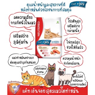 อาหารแมวทำหมัน Cat n joy Neutered แค็ท เอ็นจอย สูตรแมวโตทำหมัน รสแซลมอน 1.2 กก.