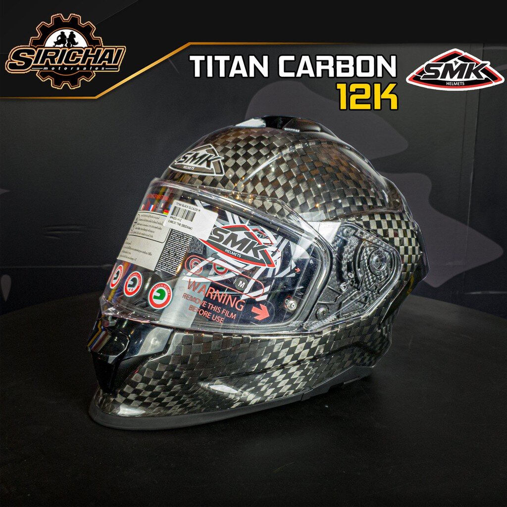 หมวกกันน็อค SMK HELMET TITAN CARBON 12K GLCA200