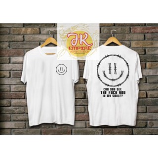 Tee เสื้อสีขาว เสื้อยืดสีพื้น - _❂☂เสื้อเชิ้ตhk.empire_smile_fuck you_design_logo_tสําหรับผู้ชาย