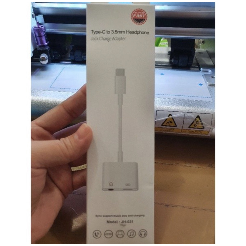 JH031 OTG TYPE C TO FEMALE 3.5MM & TYPE C ADAPTER CABLE
