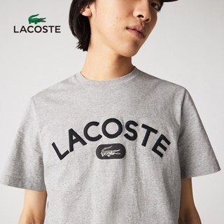 Lacostes เสื้อยืดแขนสั้นลําลอง ลายหนังจระเข้ แฟชั่นฤดูใบไม้ร่วง สไตล์ฝรั่งเศส สําหรับผู้ชาย