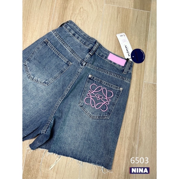 🌟STF_SHOP🌟#6503 งานกางเกงยีนส์ขาสั้นสามส่วนเอวสูง ปรี๊ด ผ้าไม่ยืด  แต่งขาด มาพร้อมกับงานปัก น่ารัก ๆๆ - รูปที่ 7