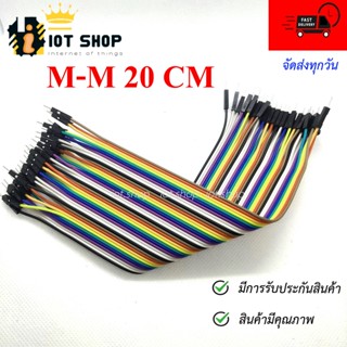 สายไฟจัมเปอร์ ผู้-ผู้ ยาว 20 cm 40 เส้น Jumper Wire