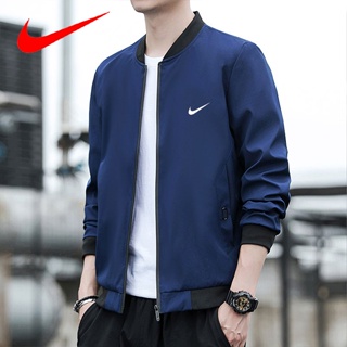 Nike Bomber Jacket 2022 ใหม่ เสื้อแจ็กเก็ต คอกลม กันน้ํา ทรงหลวม ขนาดใหญ่ 5XL