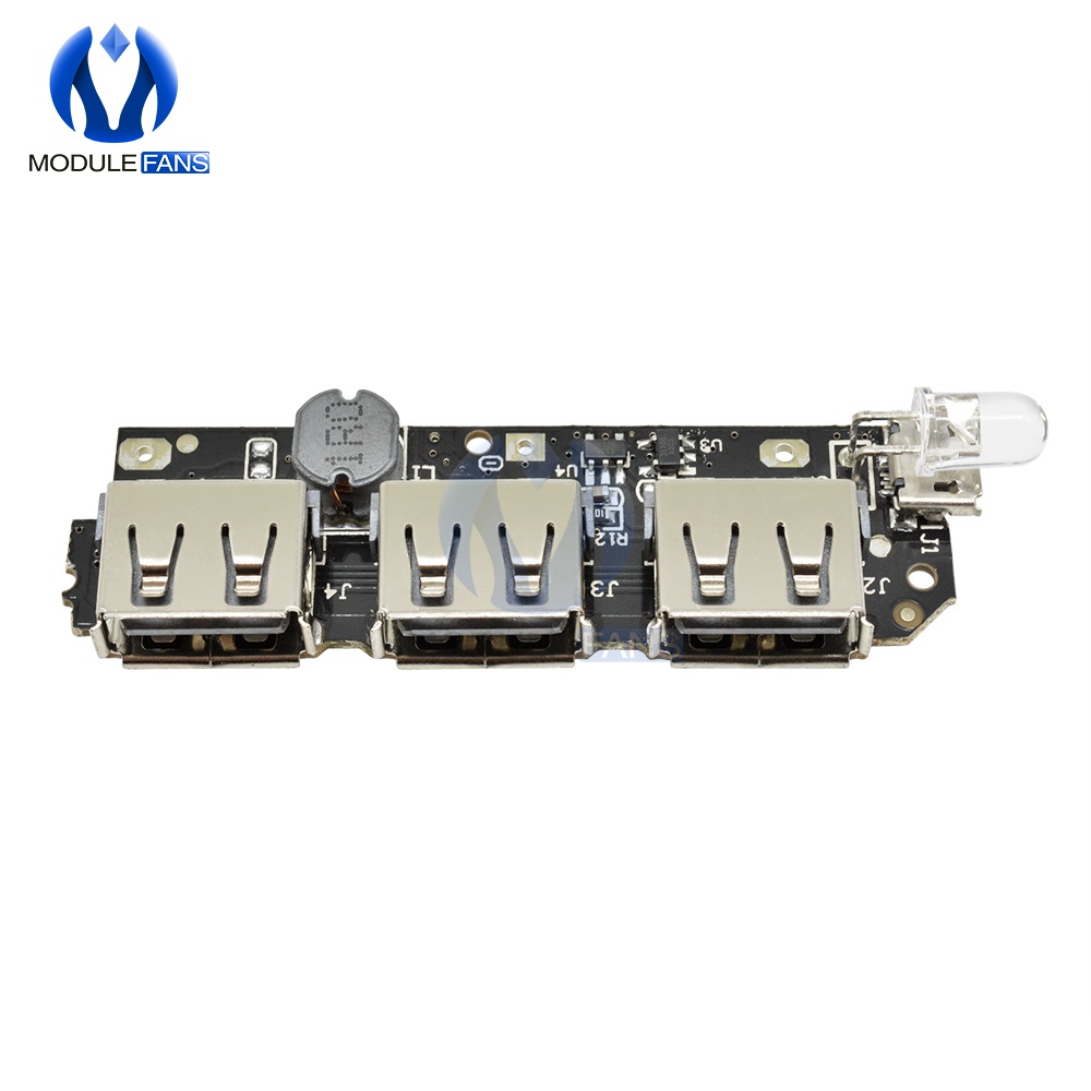 5V 1A 1.5A 2.1A 3 USB Power Bank Charger Circuit Board Step Up Boost โมดูล + 5S 18650 Li Ion Case Shell DIY ชุด Powerba #2