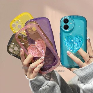 In Stock Phone Case for VIVO V25 Pro 5G Y16 Y22 Y22s เคส Multicolor High Quality TPU Soft Casing with Gem Holder Stand Phone Back Cover