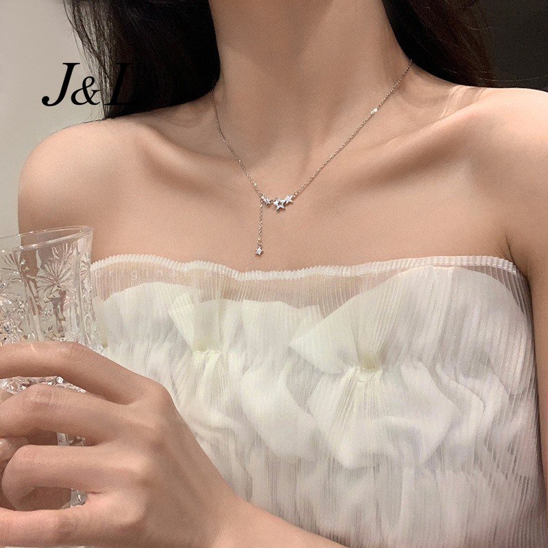 เครื่องประดับ สร้อยคอ จี้ผีเสื้อ ประดับไข่มุกเทียม เพทาย ดาว หัวใจ โลหะผสม แฟชั่นสําหรับผู้หญิง