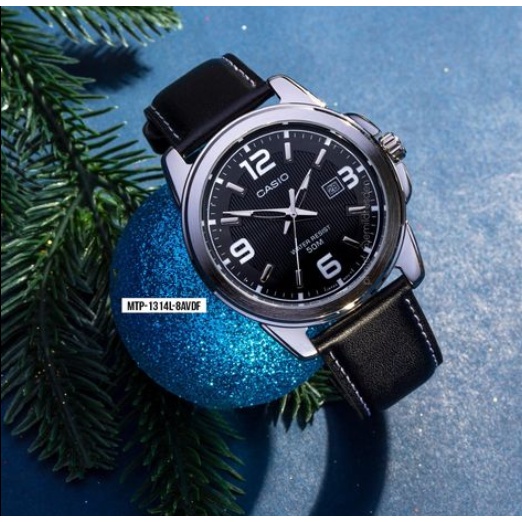 นาฬิกา Casioแท้ รุ่น MTP-1314L-8A นาฬิกาข้อมือผู้ชายสายหนัง กันน้ำ 50 เมตร - ของแท้ 100% รับประกันสินค้า 1 ปี