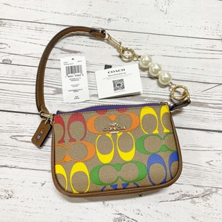 Coach ของแท้ Nolita15 กระเป๋าคล้องมือ คล้องไหล่ แถมสายมุก พร้อมส่ง