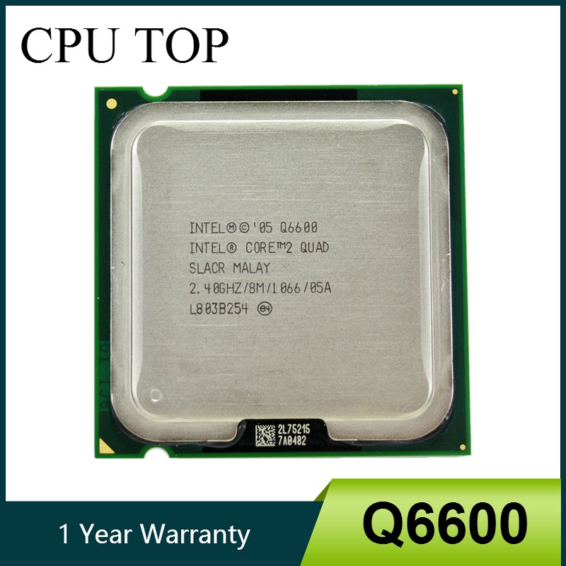 โปรเซสเซอร์ซีพียูคอมพิวเตอร์  Intel Core 2 Quad Q6600 Cpu Processor Sl9um Slacr 2.4ghz 8mb 1066mhz Socket 775 Cpu - Cpus