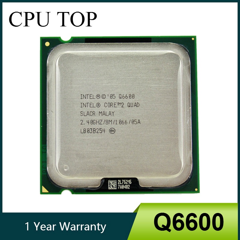 โปรเซสเซอร์ซีพียูคอมพิวเตอร์ Intel Core 2 Quad Q6600 Cpu Processor Sl9um Slacr 2.4ghz 8mb 1066mhz Socket 775 Cpu - Cpus #1