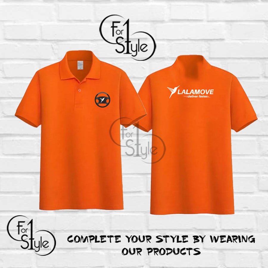 LALAMOVE COURIER POLO Shirt - Lalamove Polo - LALA MOVE POLO shirt โลโก้ด้านหน้า การเขียนด้านหลัง 01