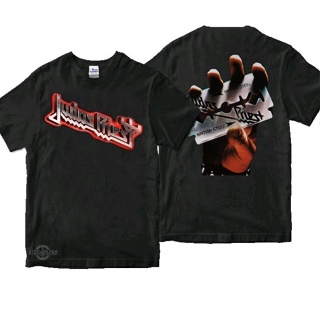 เสื้อยืด พิมพ์ลายวงร็อค judas priest สไตล์อังกฤษ พรีเมี่ยม สําหรับผู้ชาย