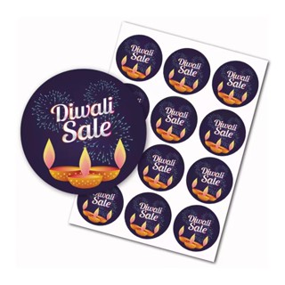 สติกเกอร์ซีล ลาย Diwali สําหรับติดตกแต่งเทศกาลลึก 96 48 6 ชิ้น