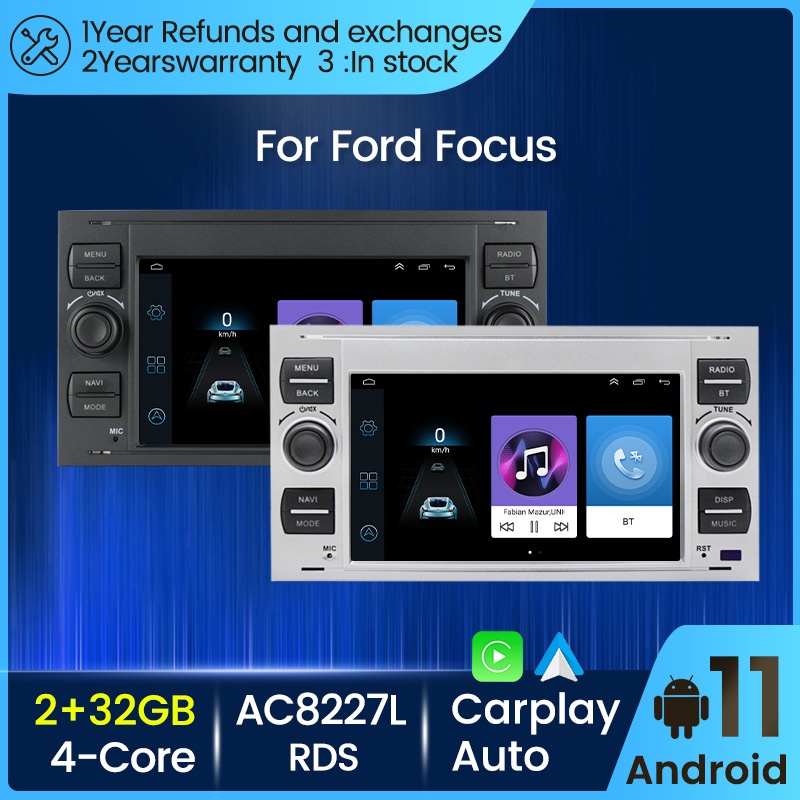 2 DIN Carplay Android 11 Car Radio Stereo GPS For Ford Mondeo S-max Focus C-MAX Galaxy Fiesta transit Fusion Connect kug