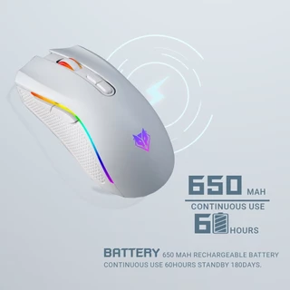 Nubwo เมาส์เกมมิ่งไร้สาย รุ่น NM-89W 2.4G/Bluetooth5.1 RGB ปรับ DPI ได้ แถมสายชาร์จ รับประกัน 1 ปี