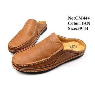 GS444 รองเท้าลำลองผู้ชายสไตส์เปิดส้น หน้าเรียบ พร้อมส่ง
