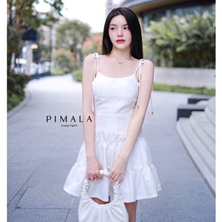 Chalin | D015 - มินิเดรสสายเดี่ยวสีขาวละมุน ใส่ไปเดตแบบสาวหวาน