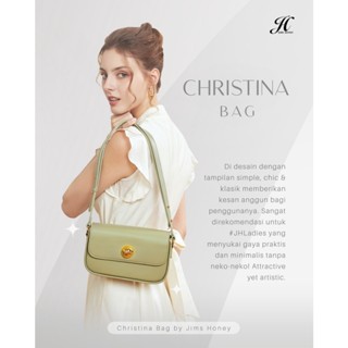 Jims HONEY CHRISTINA BAG (ฟรีกล่องพิเศษ) ผ้าพันคอกระดุม ของแท้ TAS SELEMPANG WANITA TAS WANITA SLING BAG TAS SANTAI TAS CASUAL