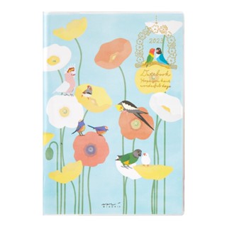 MIDORI Pocket Diary B6 Bird 2023 (D22193006) / ไดอารี ปี 2023 ขนาด B6 ลายนกน้อยโทริจัง แบรนด์ MIDORI จากประเทศญี่ปุ่น