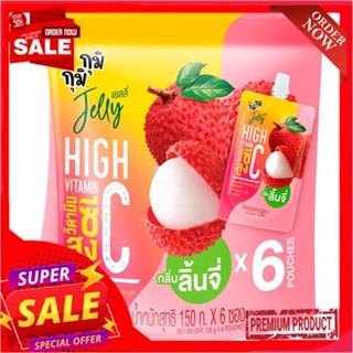 กุมิกุมิเยลลี่วิตามินซีลิ้นจี่150กรัม  แพ็ค 6GUMI GUMI JELLY VITAMIN C LYCHEE 150G PACK 6