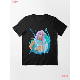 New Aja RuPauls Drag Race Essential T-Shirt เสื้อยืดพิมพ์ลาย ดผ้าเด้ง คอกลม cotton แฟชั่น sale Unisex