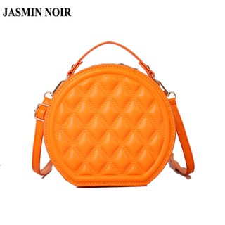 Jasmin NOIR กระเป๋าถือ กระเป๋าสะพายไหล่ ทรงกลม ลายสก๊อต สําหรับสตรี