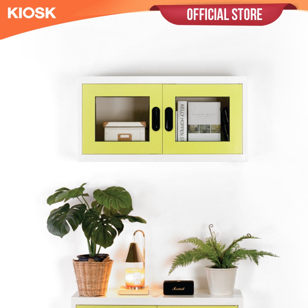 [จัดส่งพร้อมติดตั้งฟรี] KIOSK ตู้แขวน MAXBOOK บานเปิดกระจก 88 x 30 x 44 cm.