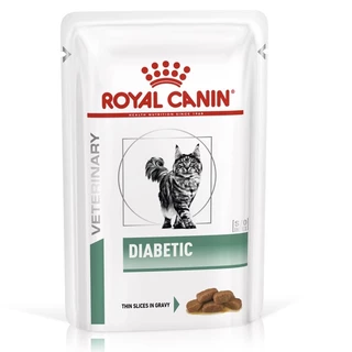 (12 ซอง) Royal canin Diabetic cat pouch ขนาด 85 กรัม. อาหารแมว อาหารเปียกแมว อาหารแมวเบาหวาน แบบซอง