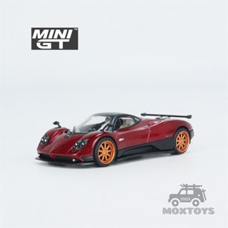 โมเดลรถยนต์ MINI GT 1:64 Pagani Zonda F Red Dubai LHD RHD Diecast ของเล่นสําหรับเด็ก