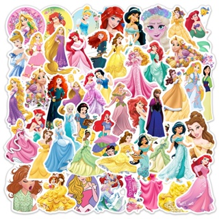 ❉ สติกเกอร์ Disney Princess Series 03 สําหรับติดตกแต่ง ❉ สติกเกอร์ ลายสเก็ตบอร์ด Doodle DIY สําหรับตกแต่งแล็ปท็อป 50 ชิ้น ต่อชุด