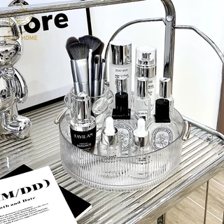 Dear Home ถาดอครีลิคแบบหมุนได้ สามารถหมุนได้ 360° กล่องใส่เครื่องสําอาง