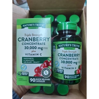 Natures Truth Ultra Triple Strength Cranberry Concentrate 30,000mg Plus Vitamin 90 Capsules