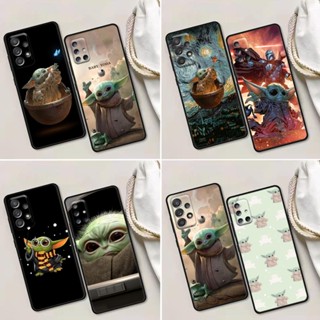 เคสโทรศัพท์มือถือ ซิลิโคนนิ่ม TPU ลาย Baby Yoda น่ารัก สีดํา สําหรับ Samsung Galaxy A72 A52 A53 A71 A91 A51 A42 A41 Note 20 Ultra 8 9 10 Plus