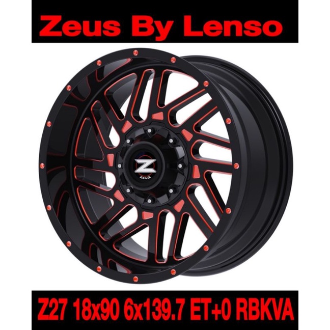 แม็กใหม่ ขอบ18 Zeus by lensoแท้ รุ่นz27
