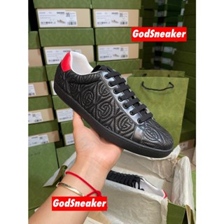 [ พร้อมส่ง ] Gu*ci Ace GG embossed Black Size 40 - 45 [ ORI ]