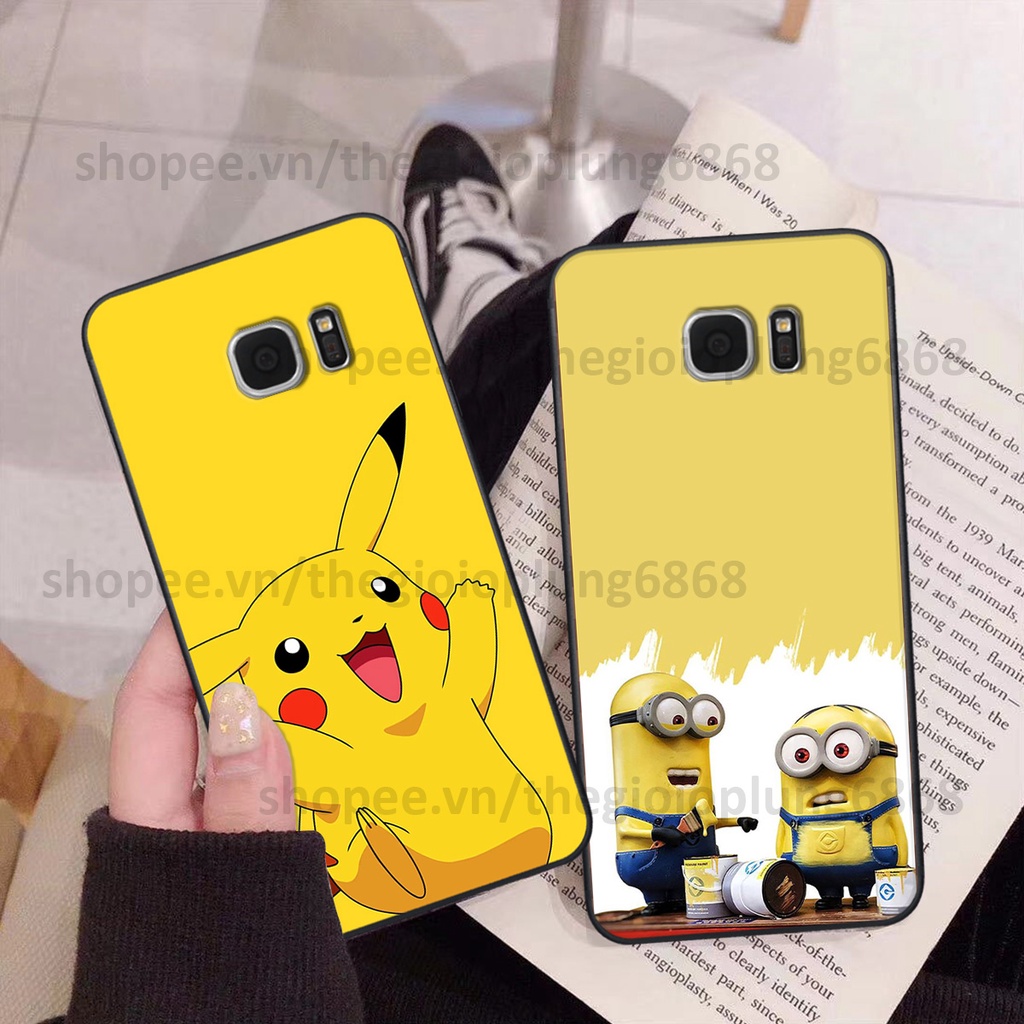 เคส Samsung S6 / S6 EDGE / S7 / S7 EDGE พร ้ อม Super Cute, ภาพตลกพิมพ ์ pikachu, minion