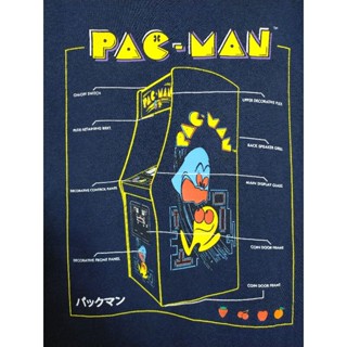 เสื้อยืด มือสอง ลายเกมส์ pac-man อก 42 ยาว 27