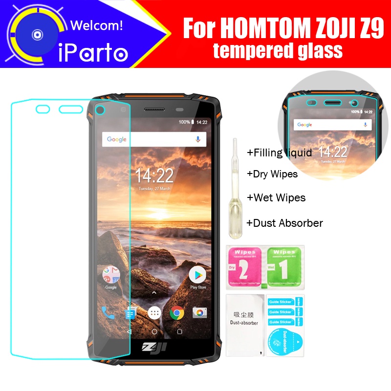 HOMTOM ZOJI Z9 Tempered Glass 100% Original Premium 9H 2.5D Screen Protector Film For HOMTOM ZOJI Z9 Phone (Not Full Cov