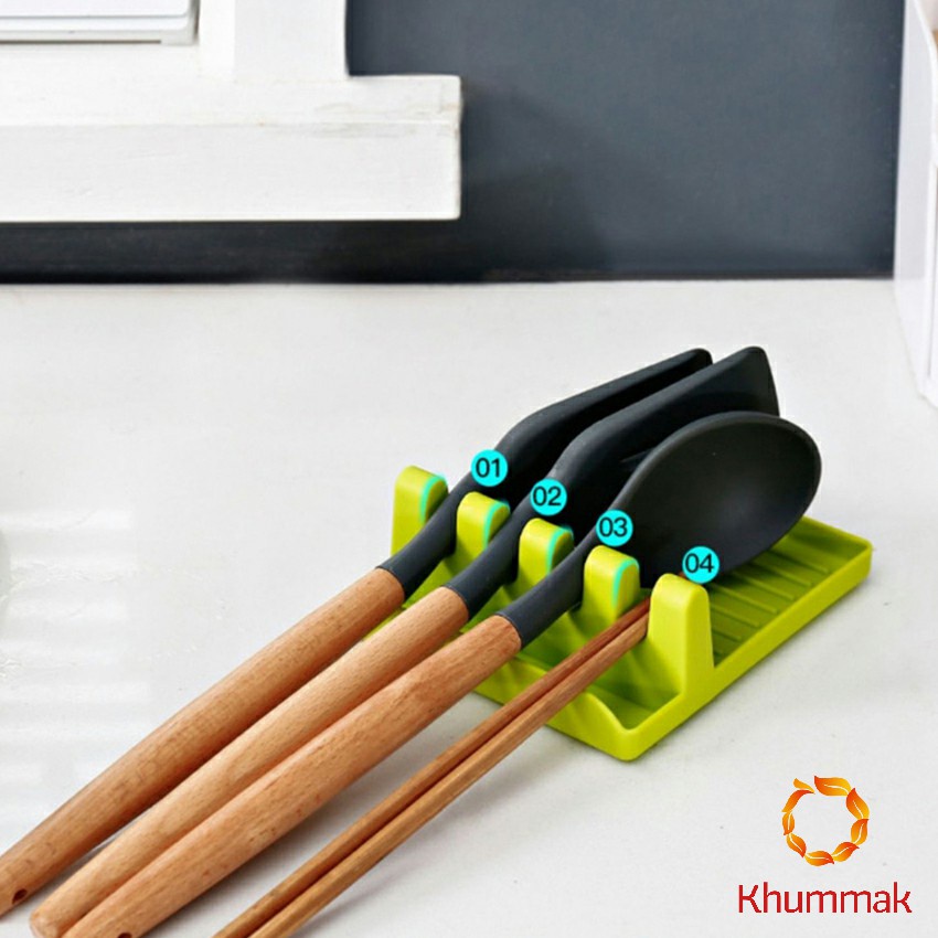 Khummak ที่วางช้อนซุป ที่ครอบหม้อ ที่ใส่พลาสติก อเนกประสงค์  Kitchen shelf ราคา ถูกที่สุด ดีลบีเคเค แกลเลอรีภาพที่ 3