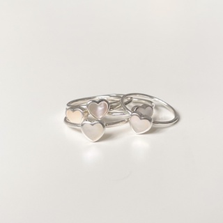 Yourdays/แหวนเงินแท้ประดับเปลือกหอยมุกทรงหัวใจ/Pearl heart ring