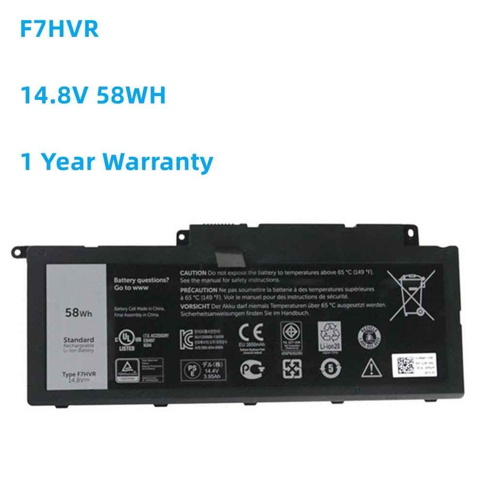New 14.8V 58WH F7HVR G4YJM 062VNH T2T3J Laptop Battery for DELL Inspiron 15-7537 15-5545 14-7437 17-