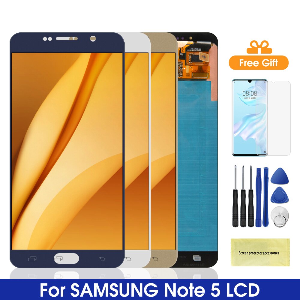 5.7'' หน้าจอสัมผัส lcd Note 5 สําหรับ Samsung Galaxy Note 5 Samsung Note5 N920A N9200 N920C