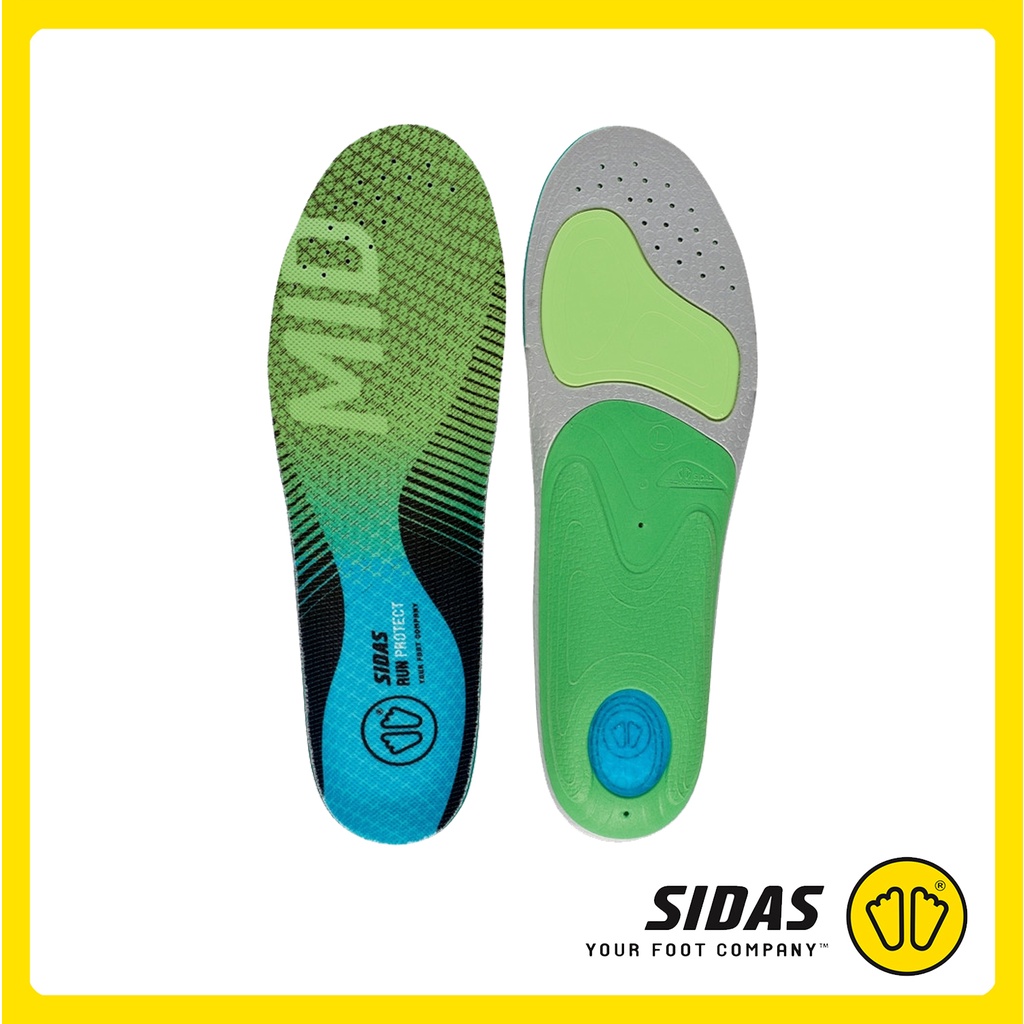 SIDAS 3Feet® RUN Protect MID แผ่น Insole นักวิ่ง 'อุ้งเท้าปานกลาง' ปกป้องเท้า ลดอาการบาดเจ็บ