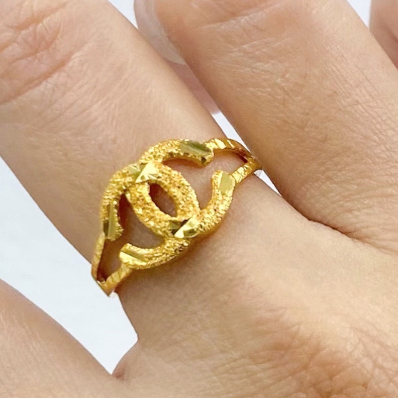 แหวนทอง2สลึง ลายCC น่ารัก งานสวยเหมือนแท้ แหวนทองชุบ 0197 ทองปลอม